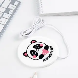 Подогреватель чашки USB «Панда с сердечком» фото
