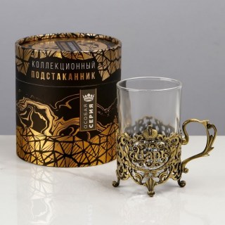 Подстаканник со стаканом «Царь» в подарочном тубусе купить в Минске +375447651009
