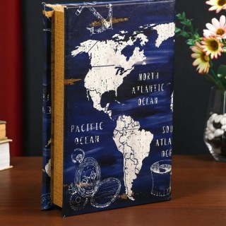 Сейф-книга «Карта мира» с зеркальной поверхностью 26 см. купить в Минске +375447651009