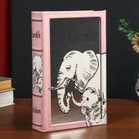 Сейф-книга «Семья слонов» с зеркальной поверхностью 26 см. Минск +375447651009