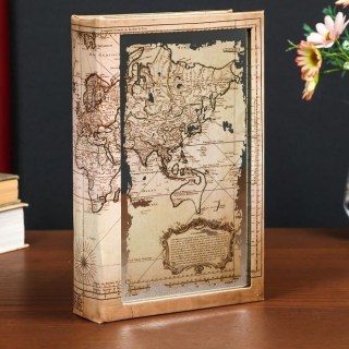 Сейф-книга «Старинная карта» с зеркальной поверхностью 24 см. купить в Минске +375447651009