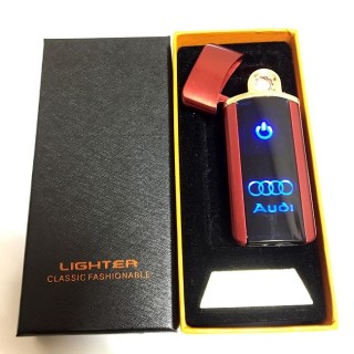 Электронная USB зажигалка «Audi» красная Минск +375447651009