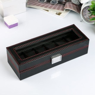 Шкатулка для часов «Carbon» 6 отделений фото