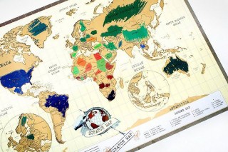 Скретч карта мира на русском языке в тубусе купить Минск