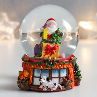 Снежный шар «Дед Мороз и песик» Минск