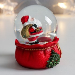 Снежный шар «Дед Мороз с мешком подарков» Минск