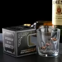 Стакан для виски с пулями «Непробиваемый» купить в Минске +375447651009