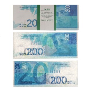 Сувенирные деньги пачка купюр 200 израильских шекелей (бутафорские деньги) Минск +375447651009