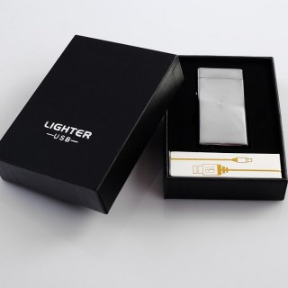 USB зажигалка в коробке «Saberlight» серебристая серебро купить Минск +375447651009