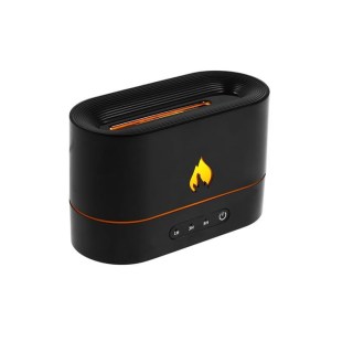 Увлажнитель воздуха с эффектом пламени «Камин»: ультразвуковой,цвет черный фото